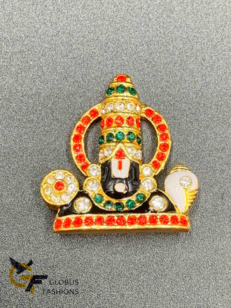 Multicolor stones Balaji face idol