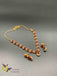 Maroon color stones with cz stones necklace set