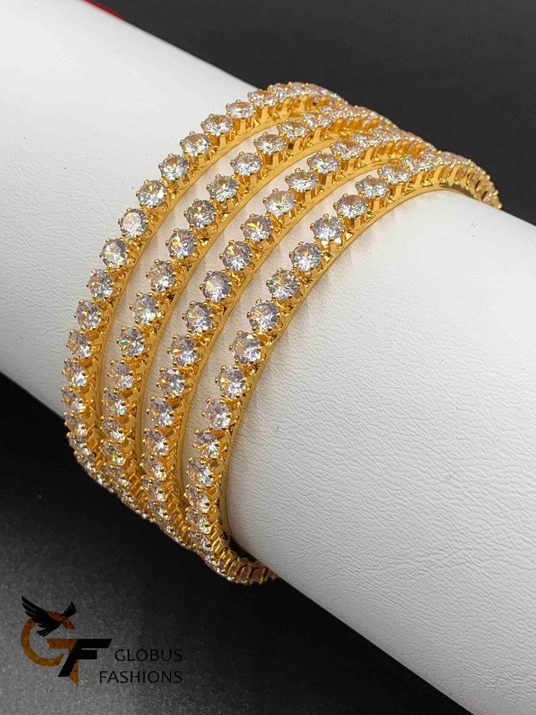 Set of four cz Stones Bangles