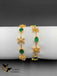Diamond design Ruby & Emerald Stones with cz Stones set of two bangles