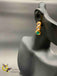 Kundan stones with emerald stones single line necklace