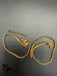 Green color Stones with gold finish anklets