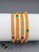 Antique look set of four bangles with multicolor stones