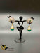 Peacock design different colors German silver earrings