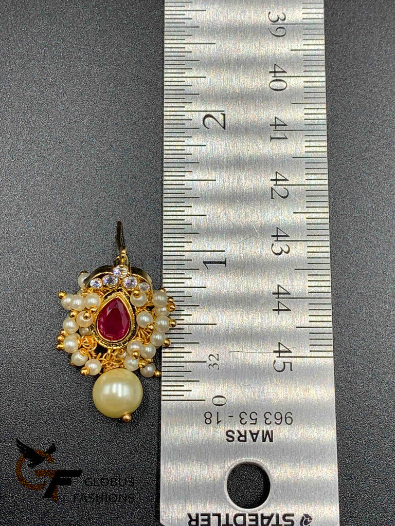 Cute pearls with stones earrings