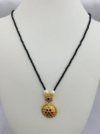 Multicolor stones with uncut cz stones pendant - Globus Fashions